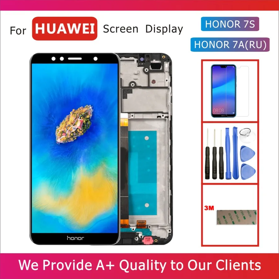 

Tested 5.45" LCD Display for Huawei Honor 7S / 7A (RU) LCD Display with Touch Screen Digitizer Assembly Frame Replacement Parts