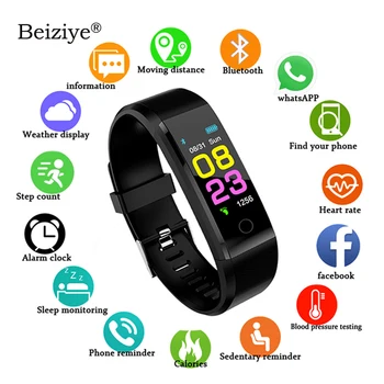 

115 Plus Smart Watch Heart Rate Monitor Blood Pressure Fitness Tracker Waterproof Smart Bracelet for IOS Android