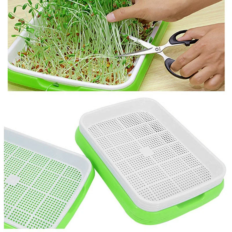 Seed Sprouter Tray Plant Germination Trays Double Layer Hydroponics Basket 