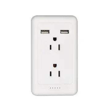 

US Wall Panel Outlet with Dual USB Charger Electrical Socket Duplex Receptacle