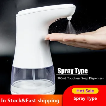 

360ml Automatic Soap Dispenser Spray Type Touchless Soap Dispensers with IR Sensor Rinse-free Sanitizer Soap Dispenser