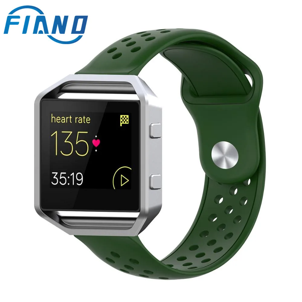 Ремешок сменный Fiano для часов мягкий силиконовый браслет совместим с Fitbit Blaze