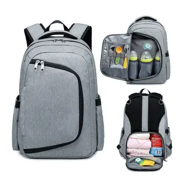 

Unisex Diaper Bag Backpack, Multi-Function Large Travel Backpack Nappy Bags for Mom Dad with Changing Pad + stroller Straps