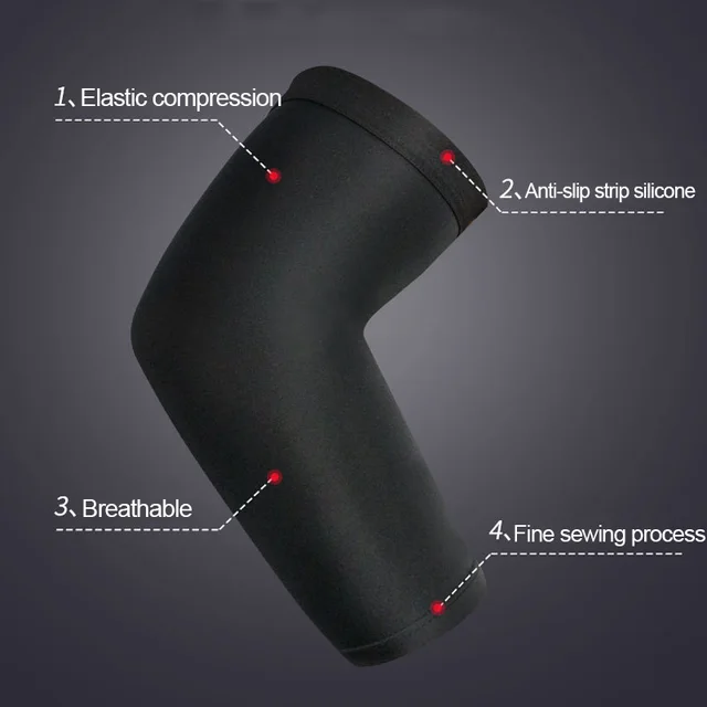 1 Piece Breathable Arm Support Sleeve Sun UV Protection Basketball Running Fitness Armguards Sports Compress Elbow Pads 5