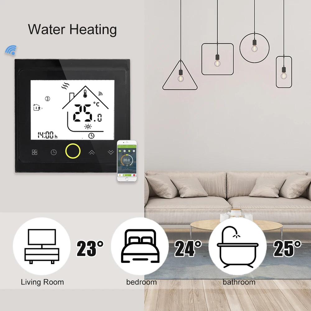 Термостат Wifi/Modbus 3A термостат для полива BHT-6000-GALW BHT-002GALN переменного тока зимний домашний теплый комнатный регулятор температуры