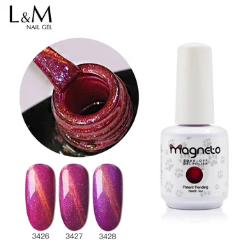 

3 Pieces/Lot Lvmay Brand 15ML Cat Eyes Gel 3D Magnetic Nail Polish Fashion Shinning Cheap Product More Than 30 Dadys Long Last