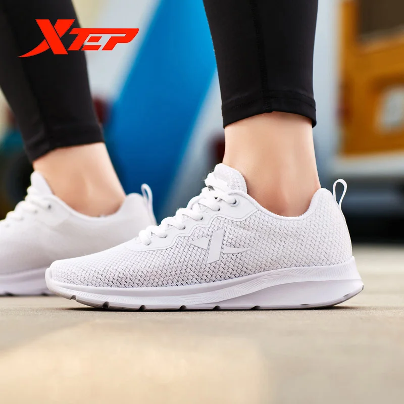 Xtep/модные женские летние дышащие кроссовки для бега; женские кроссовки; спортивная обувь для прогулок; спортивная обувь; однотонная женская обувь; 881218119098