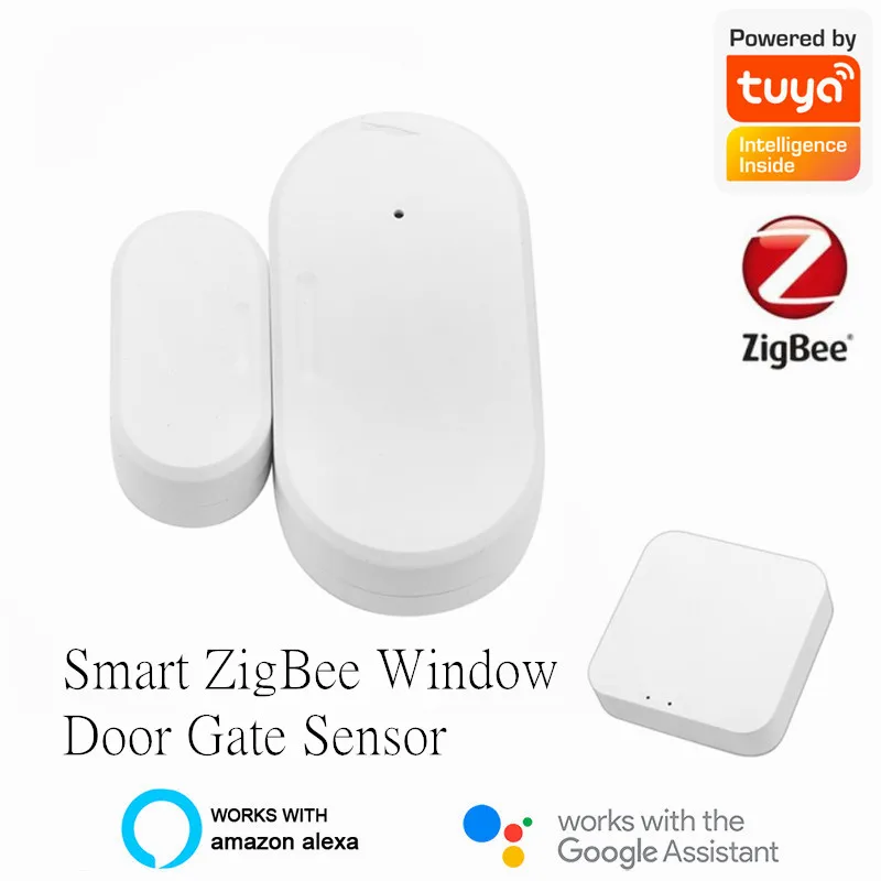Датчик для ворот открытия окон и дверей Tuya Zigbee магнитный мини-датчик умного дома