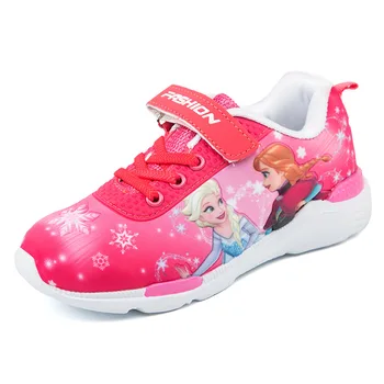 

New Hot Spring Princess Children Shoes For Girls Boys Spiderman Sneakers Elsa Anna Kids Shoes Casual Sport Running Leather Shoes