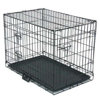 

Pet Kennel Cat Dog Folding Steel Crate Animal Playpen Wire Metal