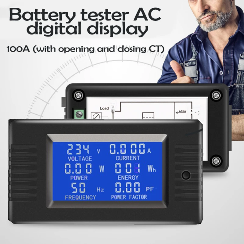 

0-200v 0-300A Car Battery Discharge Indicator Capacity Tester Power Energy Impedance Resistance voltmeter 300A shunt