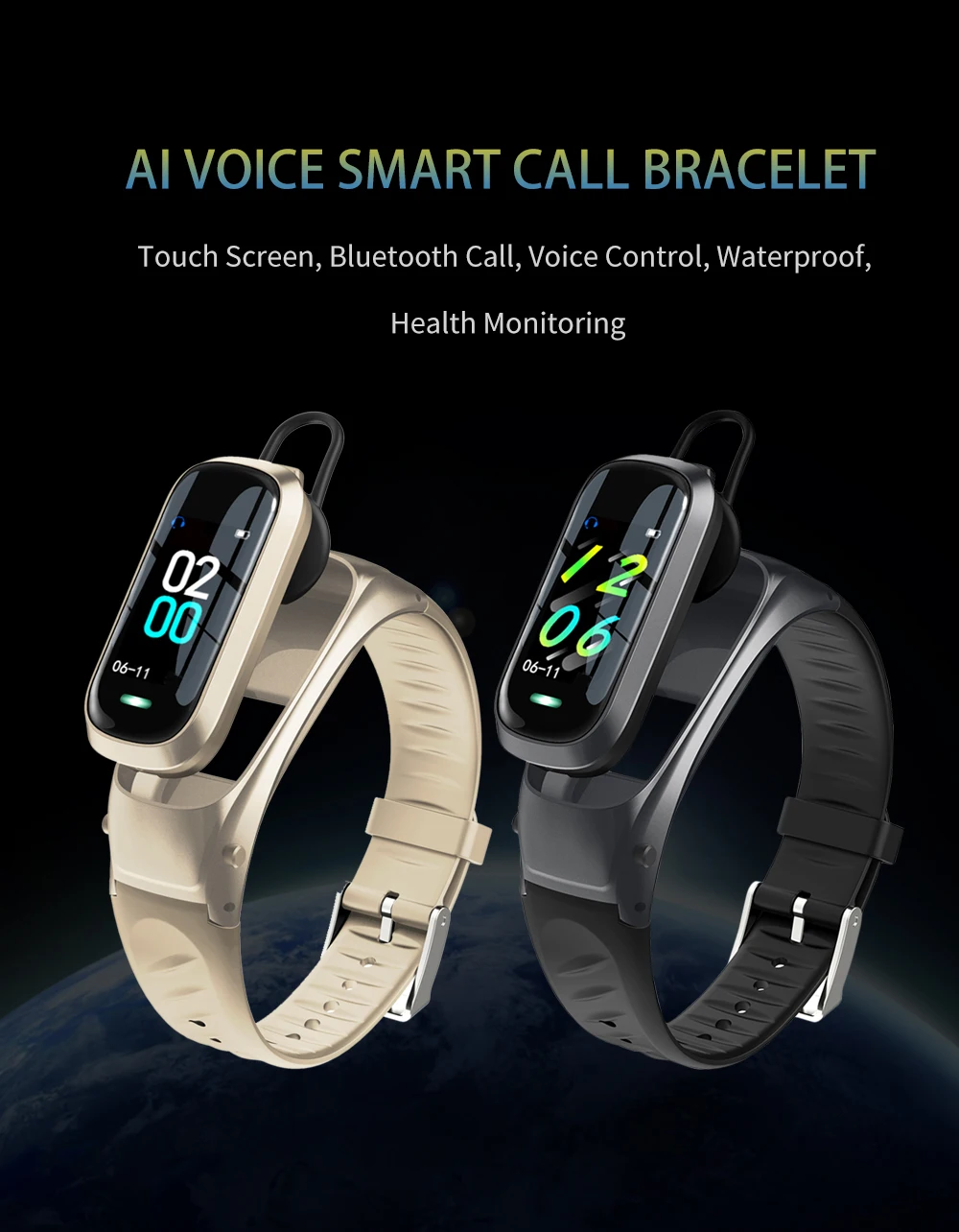 Bluetooth Call Smart Watch with Earphone Women Men Sleep Blood Pressure Heart rate Monitor Sports Fitness Tracker Smart bracelet Bluetooth Call Smart Watch with Earphone Women Men Sleep Blood Pressure Heart rate Monitor Sports Fitness Tracker Smart bracelet
