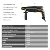 DEKO – marteau rotatif multifonction avec BMC et 6 accessoires, marteau de démolition électrique, perceuse à percussion, outils électriques ► Photo 3/5