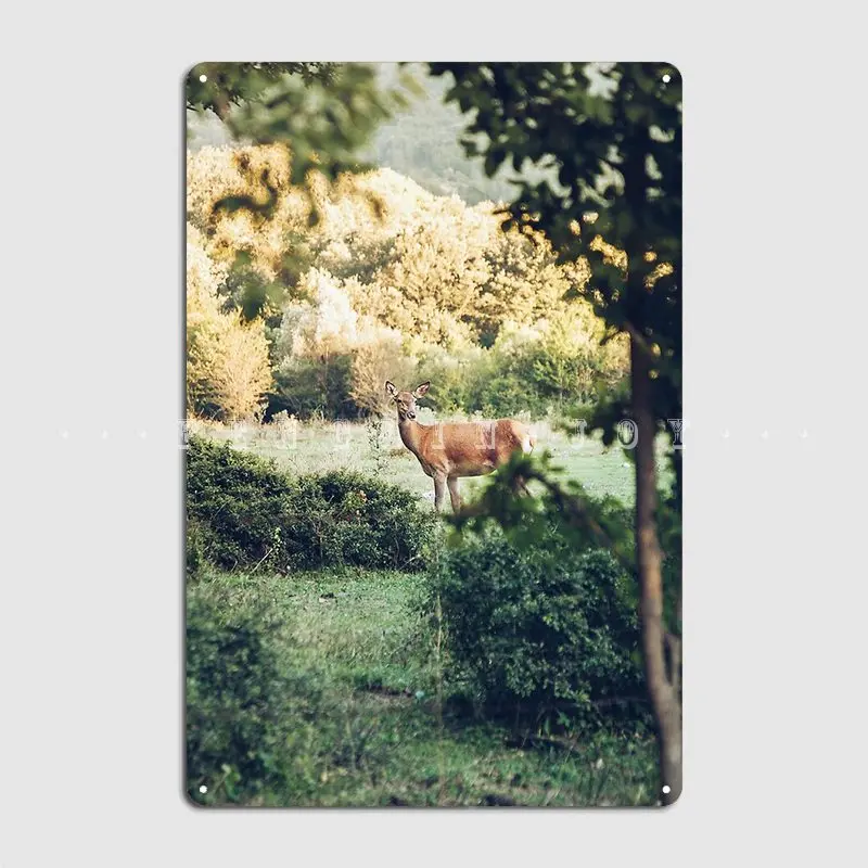 

Lone Deer Poster Metal Plaque Club Bar Cave Design Plates Tin Sign Poster