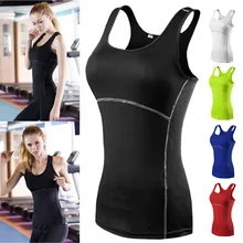 Новые женские спортивные без рукавов быстросохнущие дышащие стрейч-колготки жилет для йоги