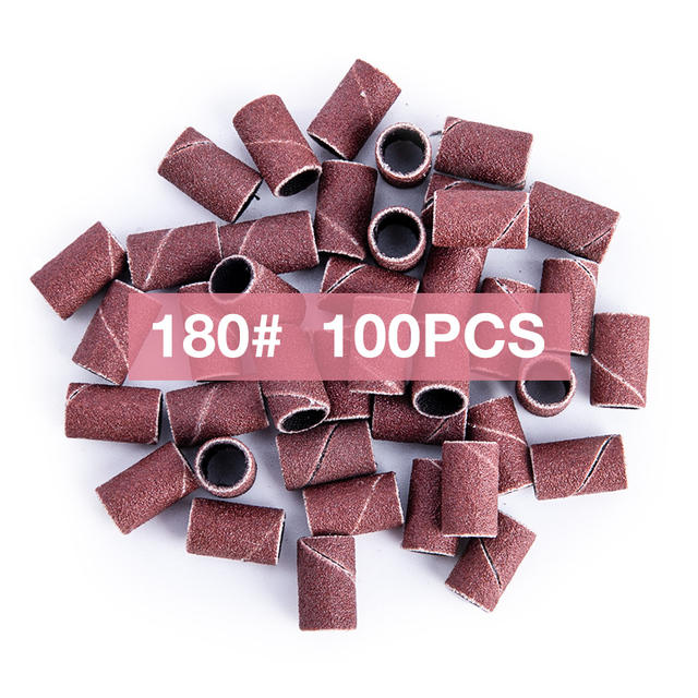 50/100PCS Nail Art Sanding Bands Accessory For Electric Nail Machine Nail Drill Bits Gel Polish Remover Tool
