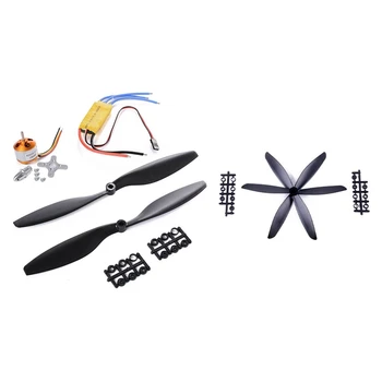 

1Set A2212 1000KV 13T Brushless Motor ESC 30A 1045 Propeller for FPV DJI F450 & 4 Pcs 3-Blade 8045 Propeller Props