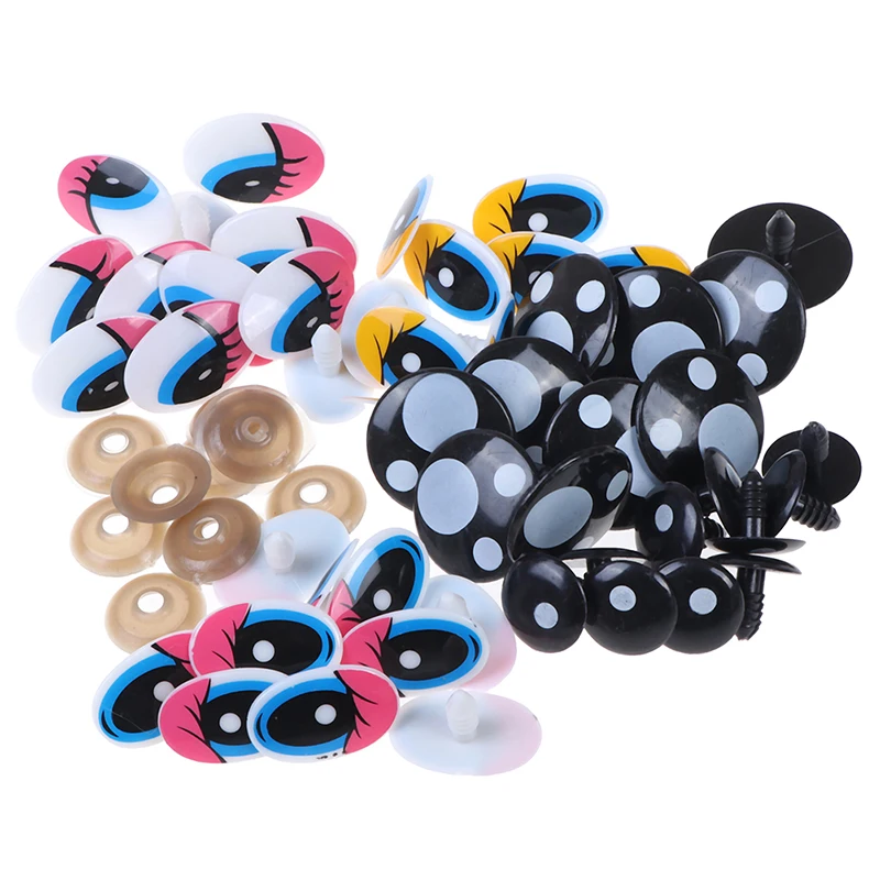 DIY Doll Cartoon Eyes 10pcs Safety Eyes For toys Handmade Doll Eye Children Dolls Stuffed Animal Crafts Puppet doll accessories,doll eyes,doll eyewear accessories,glass doll eyes