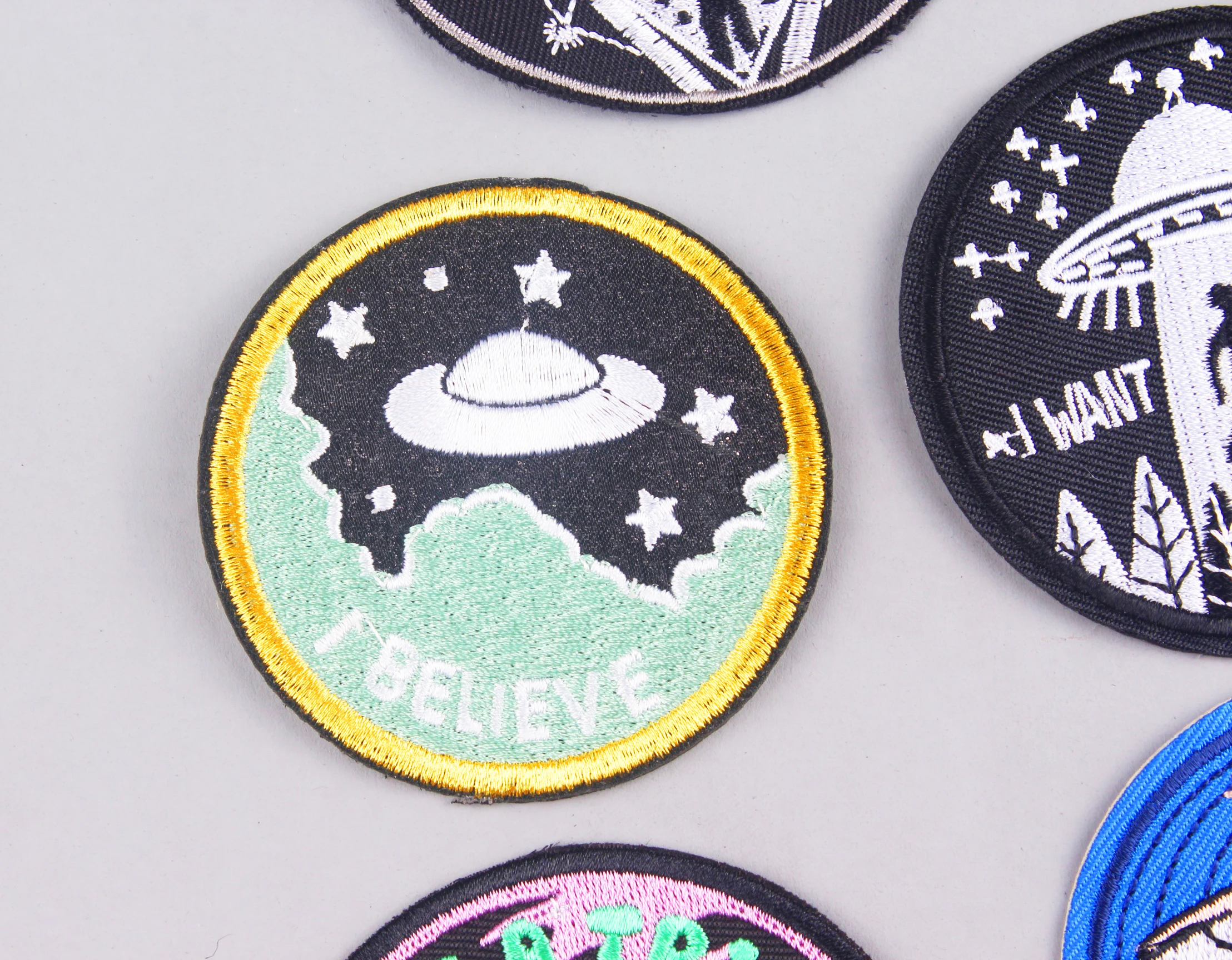 Нашивки для одежды с помощью утюга забавное украшение НЛО инопланетянин