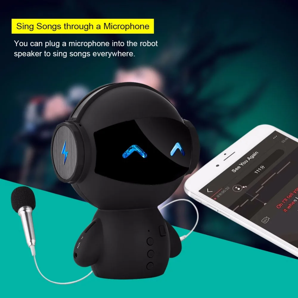 

Robot Speaker Power Bank Intelligent Stereo Robot Bluetooth Speaker Noise Cancelling Hands-free Call