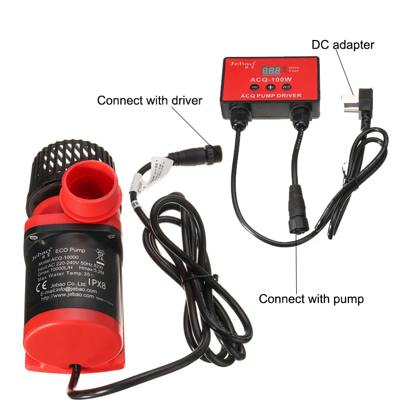 

35/48/62/70/82W 3500-10000L/H Variable Flow Ultra-Quiet Submersible Water Pump Filter Fish Pond Fountain Aquarium Tank High-lift