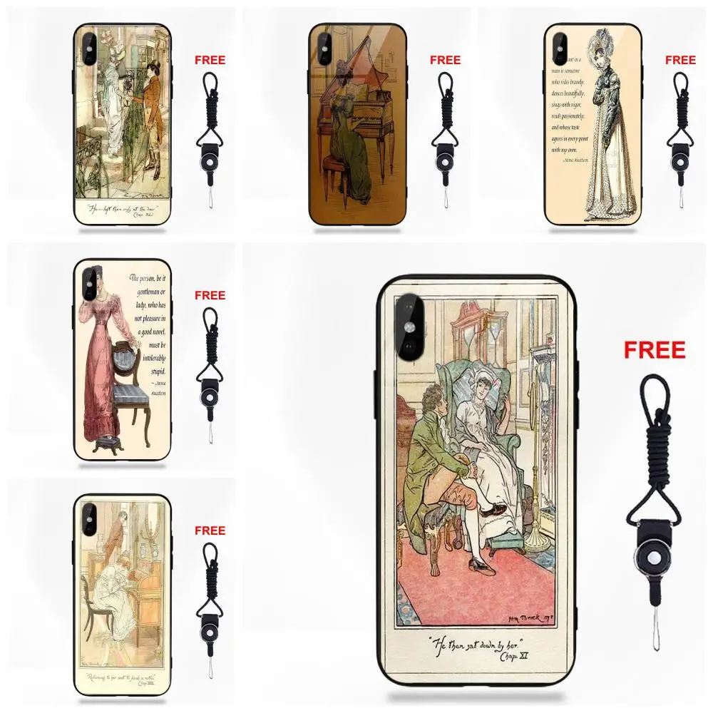 Для Apple IPhone X XS Max XR 5 5C 5S SE 6 6S 7 8 Plus Мягкий ТПУ чехол + закаленное стекло с принтом Capa