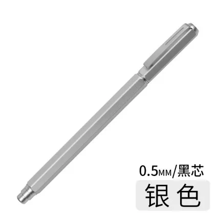 Pentel гелевая ручка BLN665D быстросохнущая металлическая ручка для деловых подписей офисная низкогравитационная Подарочная коробка 0,5 мм - Цвет: Silver