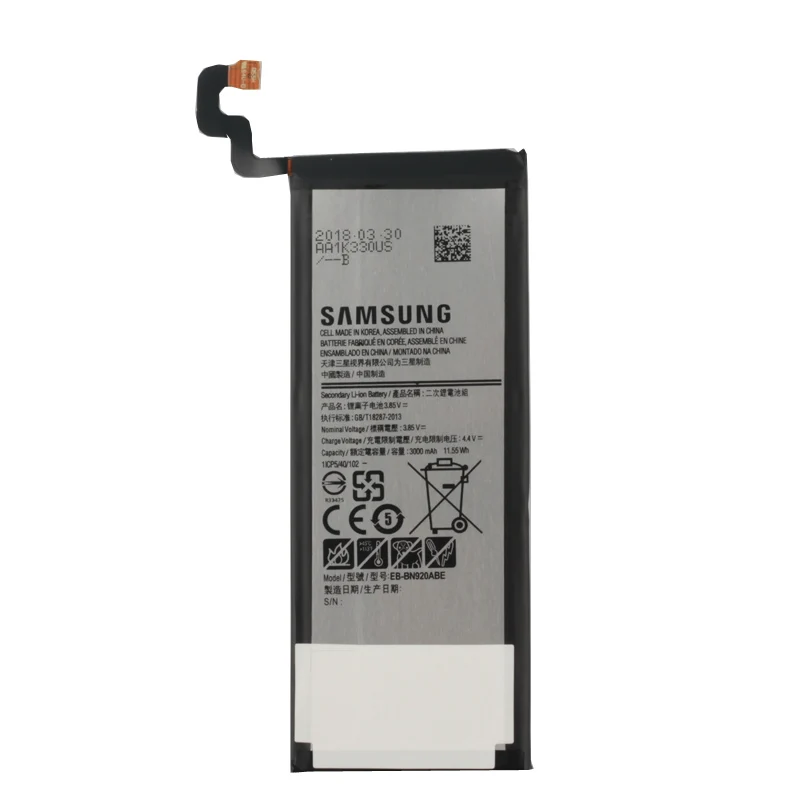 Оригинальный аккумулятор Samsung высокого качества для GALAXY Note 5 SM N9208 N920P N9200 N920t N920c Note5
