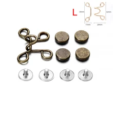 

1Pair/bag Screw Removable Adjusting Clasp Adjust Size Pants Detachable Connectors For DIY Chain Jewelry Making Accessories