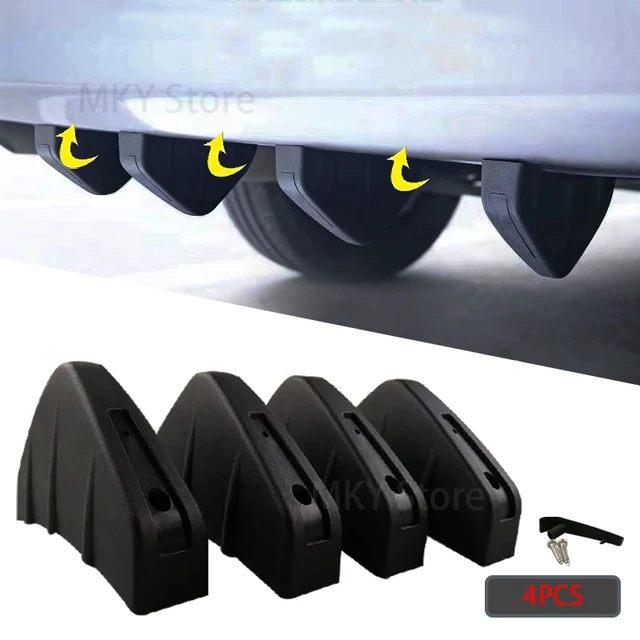 4PCS Universal Car Rear Bumper Diffuser Lip Spoiler Shark Fin Spliter Spoiler  Chassis Protector Cover Kit Bumper Deflector - AliExpress