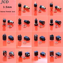 

JCD 2pcs 3.5 Audio Video Headphone Connector 3.5mm Stereo Female Socket Jack with Screw PJ-392 A 3640 399M 341 342M 301M 325M