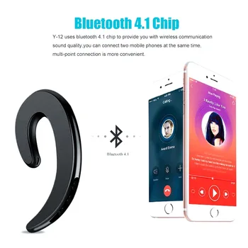 

Bluetooth 4.1 Stereo Earphones Bone Conduction Headset Waterproof Wireless Sports Headphone Driving Earpiece earbuds with Mic