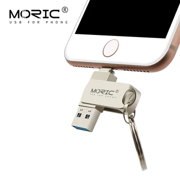

Newest 2 in 1 Moric USB Stick memoria cel usb for ios USB Flash Drive Pen Drive 64gb 16 32 128 256GB USB 3.0 OTG for iPhone
