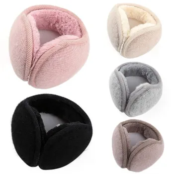 

Hot sale Earmuffs Women Unisex Rabbit Fur Fleece Fashion winter warm adults Cute Ear Flap Muffs 2019 Ear protection dropshipping
