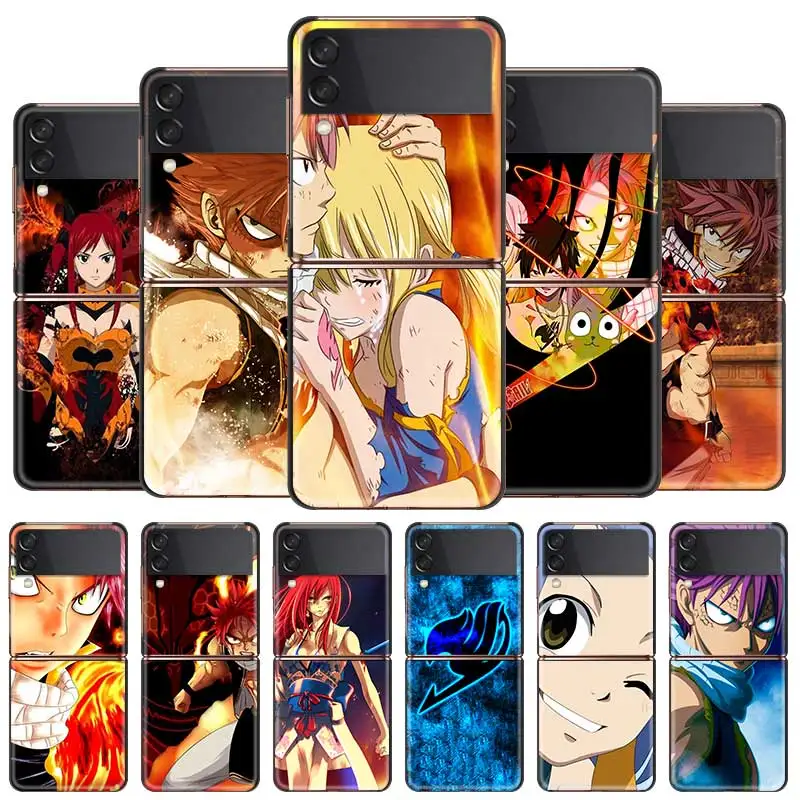Case For Samsung Z Flip 3 5G Cover Galaxy Flip3 ZFlip Hard PC Plastic Shells bumper Anime Fairy Tail | Мобильные телефоны и
