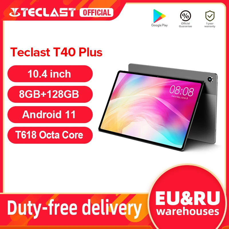 Teclast T40 Plus 10,4 Hüvelykes Tabletta 8 Gb Ram 128 Gb Rom Unisoc T618 Octa Core Android 11 2000X1200 4G Network Wifi Tablet Pc C Típus