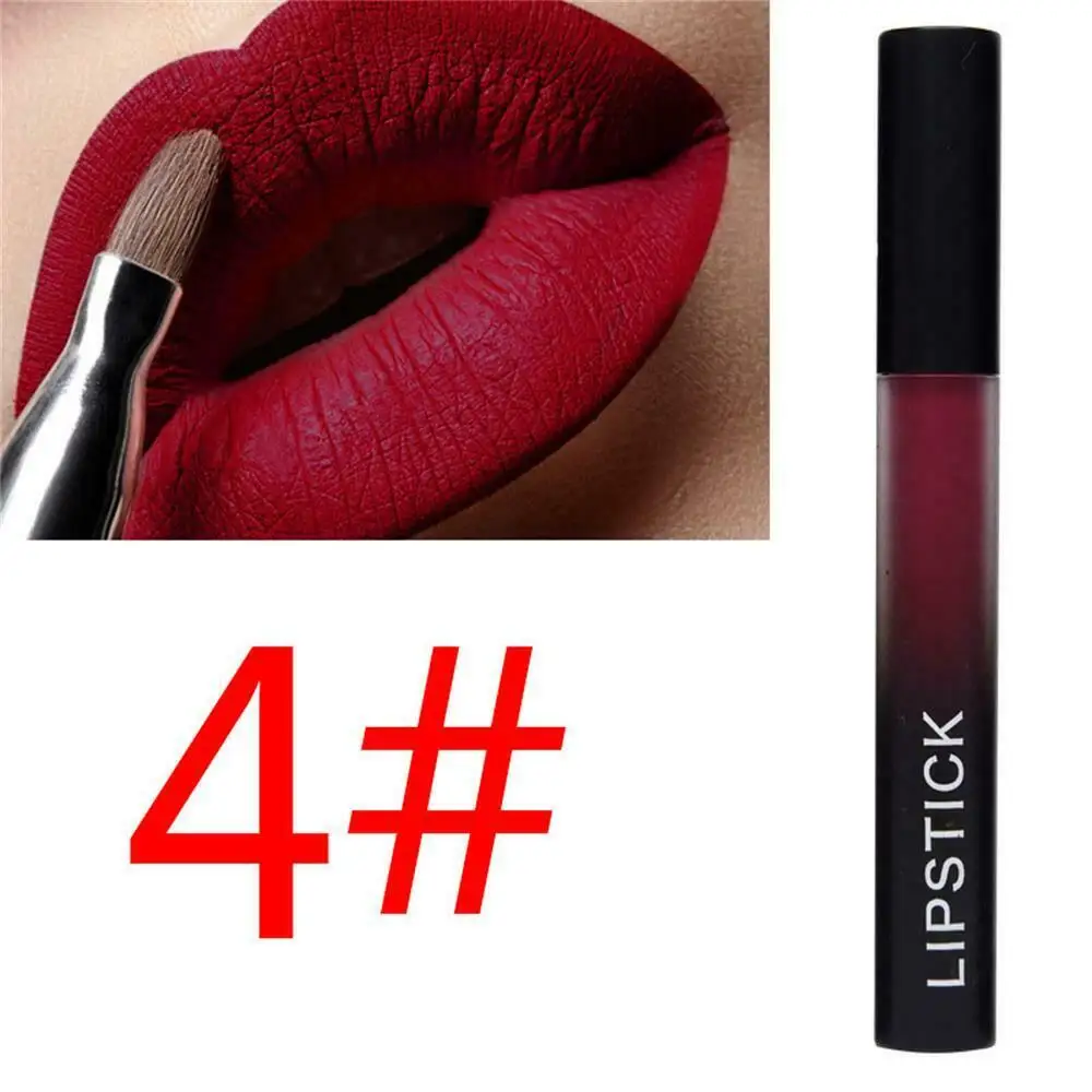12 Colors Waterproof Lip Gloss Lipstick Moisturizer Rouge Liquid Lipstick Bite Lips Makeup Long Lasting Women Beauty Makeup - Цвет: 04
