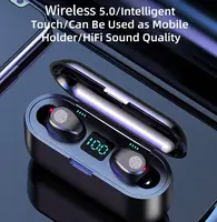 New F9 Wireless Bluetooth 5.0 Earphone TWS HIFI Mini In-ear Sports Running Headset Support iOS/Android Phones HD Call 1