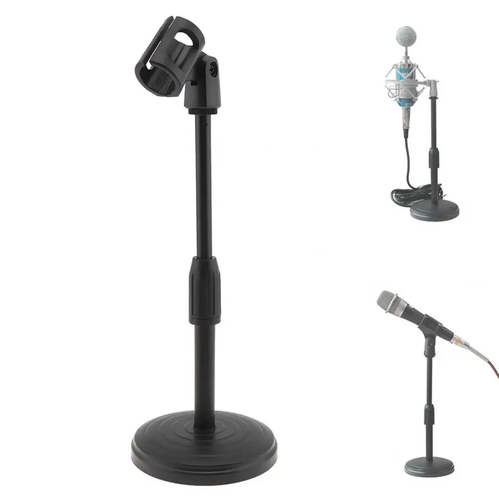 

Portable Desktop Lifting Plastic Weighted Disc Microphone Stand for General Meeting / Computer Microphone /Live Broadcast