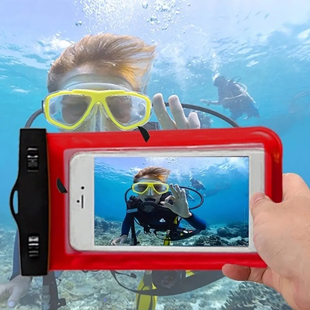 Водонепроницаемый мобильный чехол для iPhone X Xs Max Xr 8 7 samsung S9 прозрачный ПВХ герметичный подводный сотовый смартфон сухой Чехол
