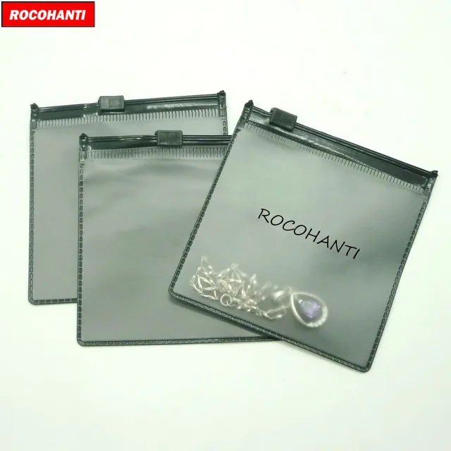 100 Dcs Egyedi Logó Nyomtatott Mini Fekete Cipzáras Műanyag Zacskó Kis Pvc Tasak Ékszerzsákok Ajándékcsomagoláshoz Bolsas Ziploc