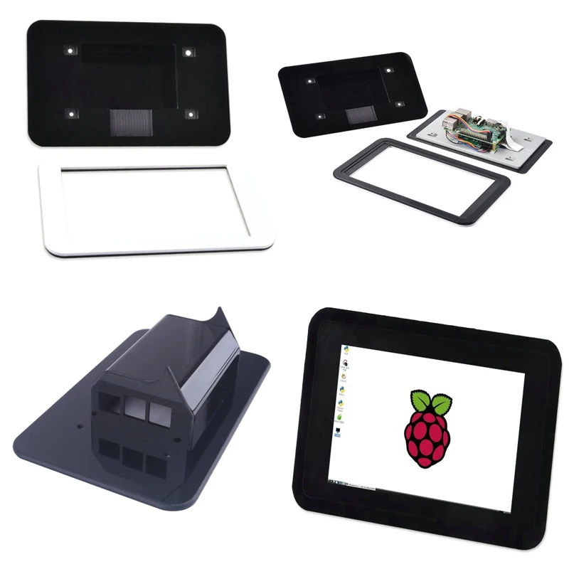 Чехол для Raspberry Pi 7 дюймов емкостный дисплей сенсорный экран акриловый защитный чехол оболочка с подставкой Держатель для RPI 3B/4B