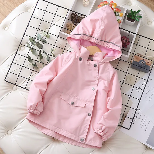 Waterproof Windproof Fashion Polar Fleece Child Coat Baby Girls Jackets Hooded Children Outerwear Kids Outfits For 90-150cm