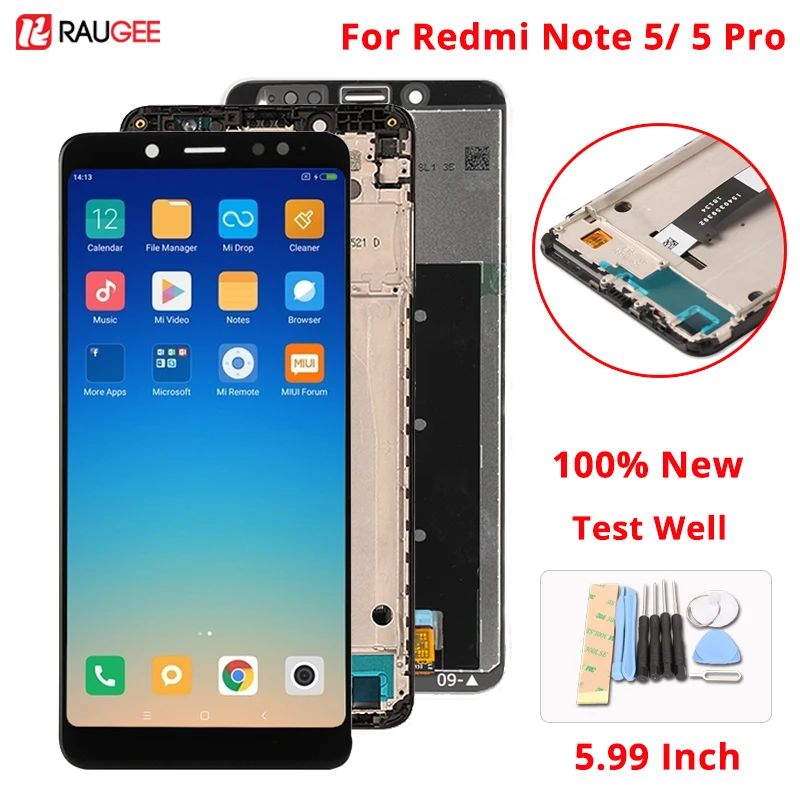 ЖК дисплей и дигитайзер для Xiaomi Redmi Note 5 Новый Сменный сенсорный экран в сборе