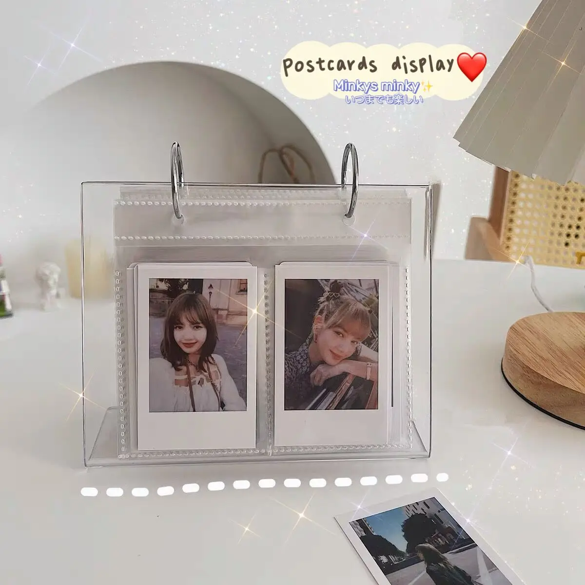 MINKYS 3inch/4inch/5inch/6inch Transparent Acrylic Card Photo Postcards Collet Display Holder School Stationery