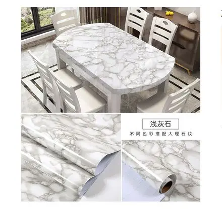 

Thickening Waterproof Marble Wallpaper Cabinet Desktop Countertop Furniture Renovation Sticker Kicking Line Self-adhesive