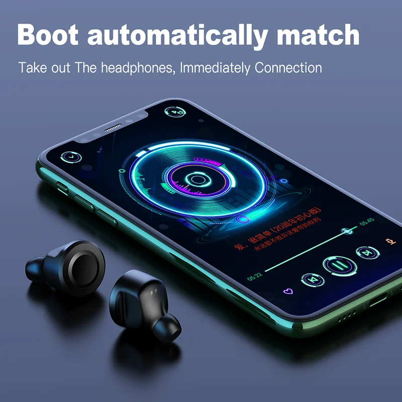 A6 Bluetooth Earphone TWS 5 0 LED Display Wireless Gaming Headset Headphone Waterproof Stereo Earbud With Mic For iphone samsung