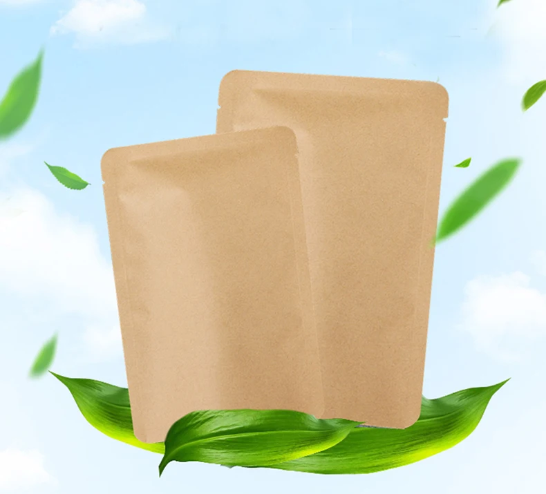 Плоская крафт-бумага, верхняя часть, с открытым тепловым уплотнением, для хранения, для пробной упаковки, нижняя сумка из фольги, для еды, чая, гранул, жидкость для косметических принадлежностей для еды, маска для лица
