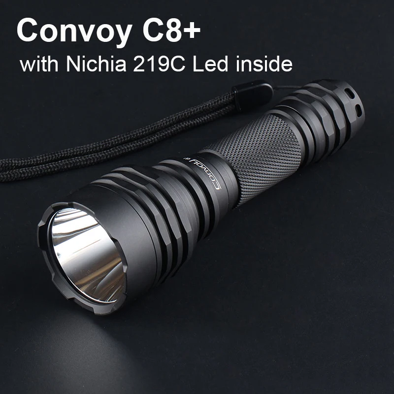 

LED Flashlight Convoy C8 Plus with Nichia 219C Lanterna 7135*6 18650 Torch Portable Tactical Flash Light Fishing Bike Light