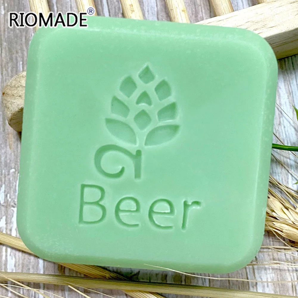 Bier handgemachte Seife Stempel Weizen Muster klar DIY natürliche organische Acryl Kapitel Bier Tasse Seife machen Siegel mit Griff individuell – Detail 6